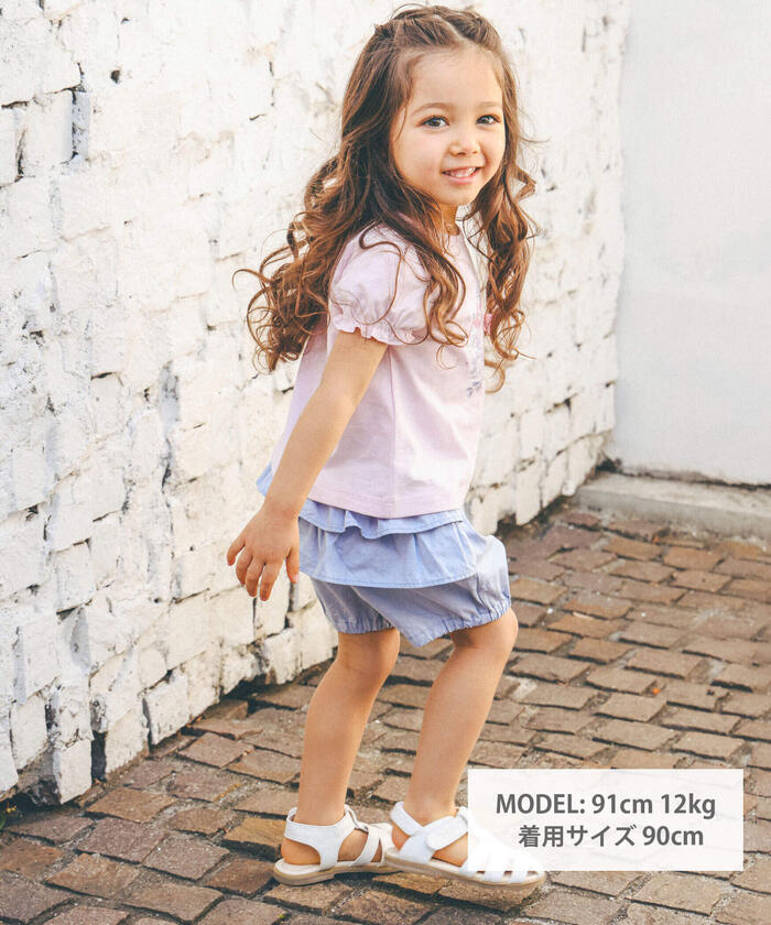 BeBe Flower Wreath Puff Sleeve T-Shirt