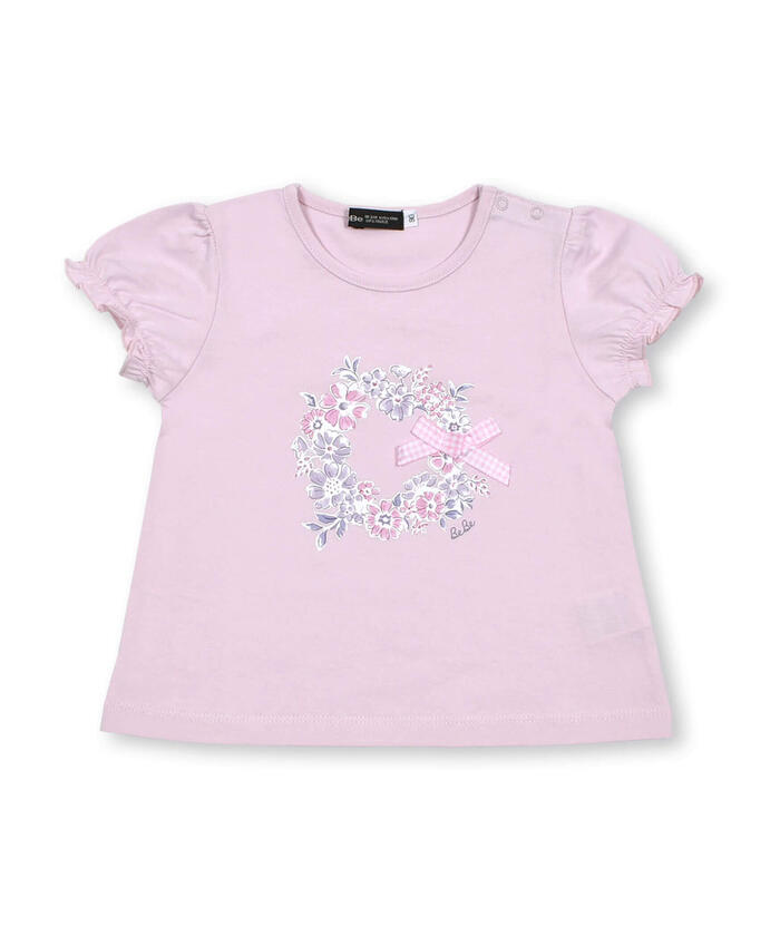 BeBe Flower Wreath Puff Sleeve T-Shirt