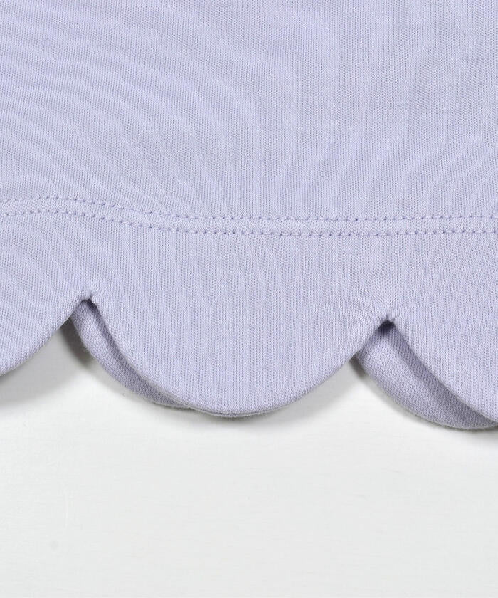 ベベ BeBe エッフェル塔プリントスカラップTシャツ