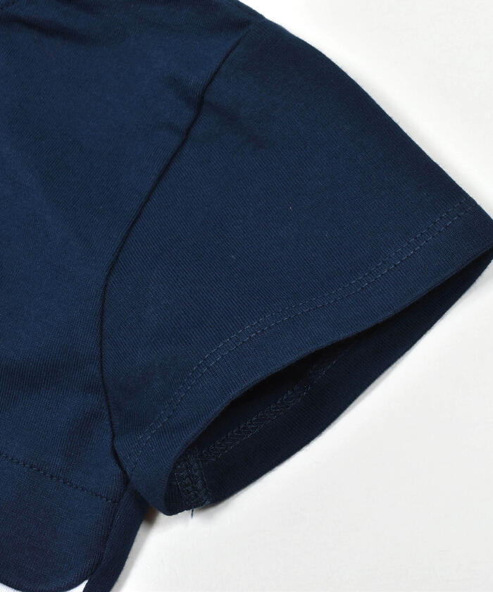 ベベ BeBe スカラップ切り替えバイカラー半袖天竺Tシャツ