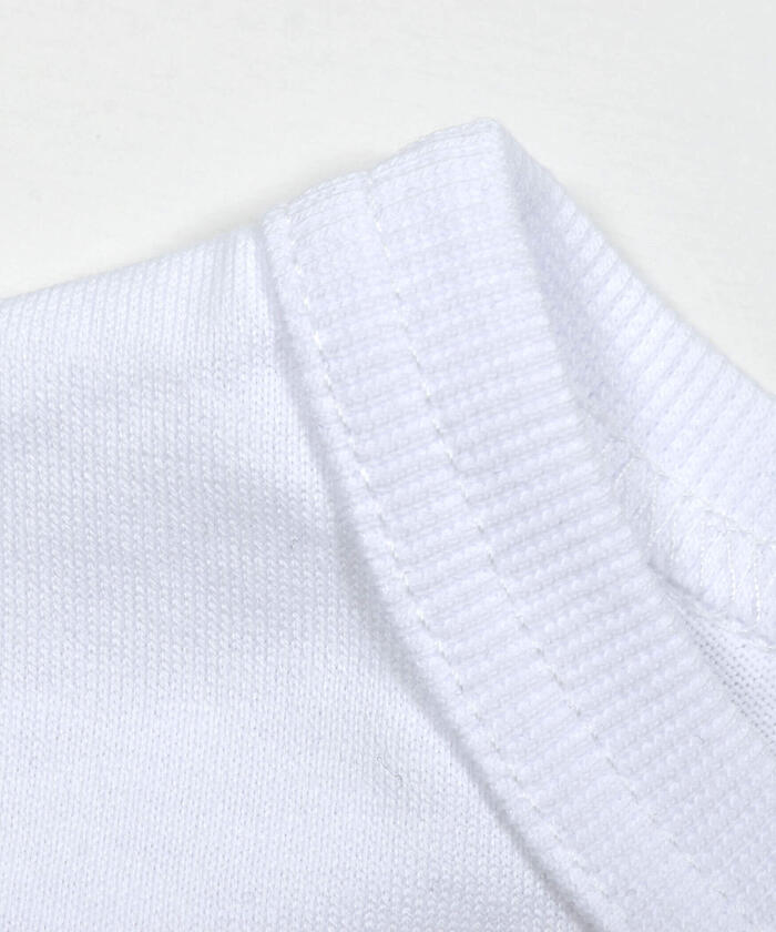 ベベ BeBe 【お揃い】ボーダー切り替えワイドTシャツ