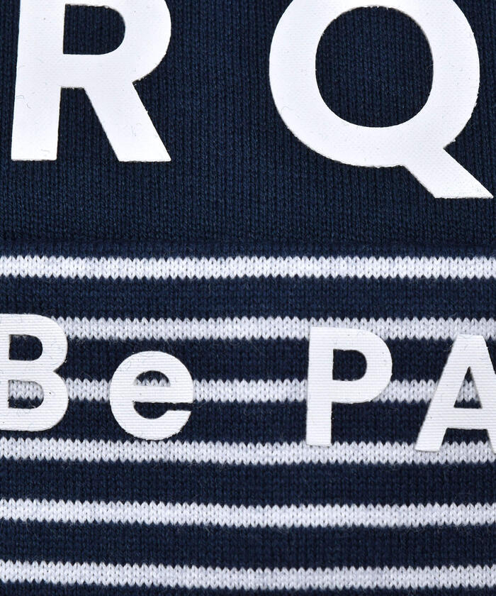 ベベ BeBe 【お揃い】ボーダー切り替えワイドTシャツ