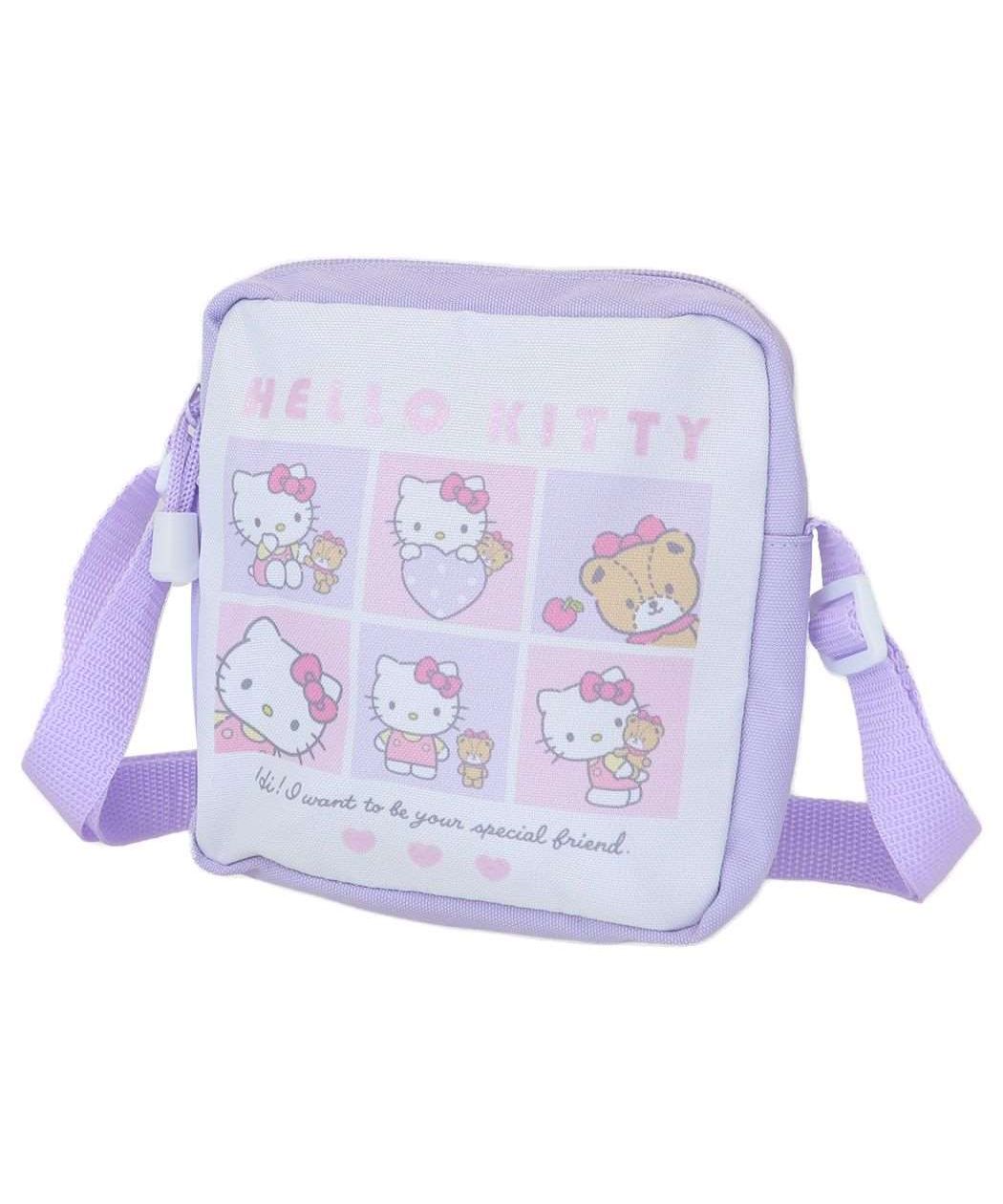 シネマコレクション cinemacollection ハローキティ 子供用斜め掛けかばん ショルダーバッグ パープル サンリオ マルヨシ ミニショルダーバッグ キッズポシェット キャラクター グッズ (メーカー指定色) メーカー指定色