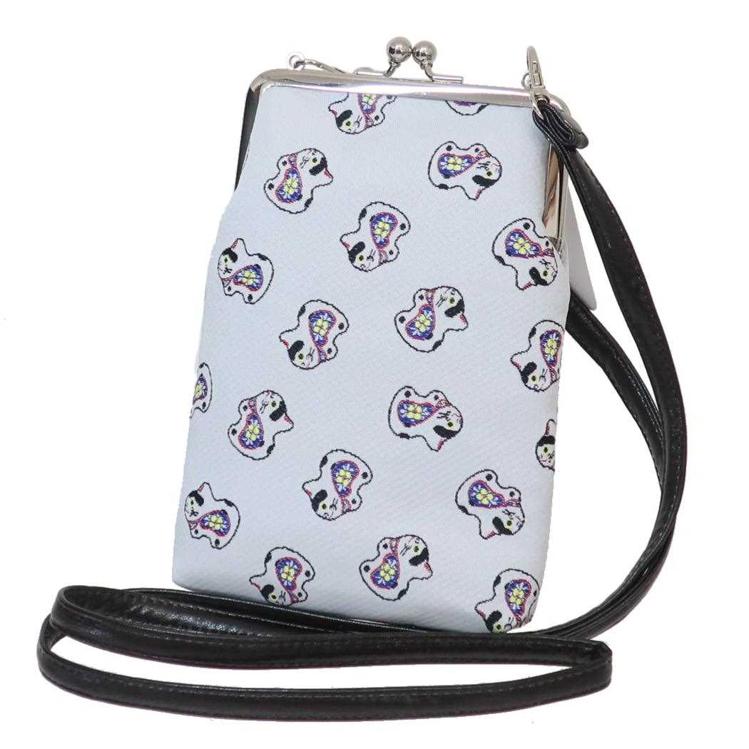 シネマコレクション cinemacollection スマホポーチ ミンゲイオリケイタイSHO 民芸携帯がまショルダー イヌハリコ アミナコレクション ミニショルダー ポシェット 和柄 グッズ (メーカー指定色) メーカー指定色