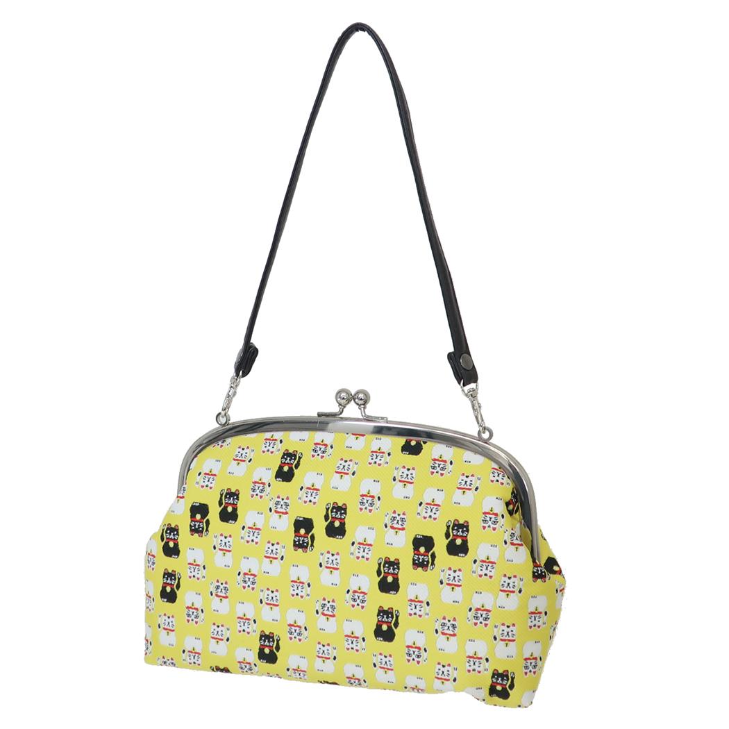 シネマコレクション cinemacollection ミニバッグ ミンゲイオリテモチガマ 民芸手持ちがま マネキネコ アミナコレクション がま口 手持ちかばん 和柄 グッズ (メーカー指定色) メーカー指定色
