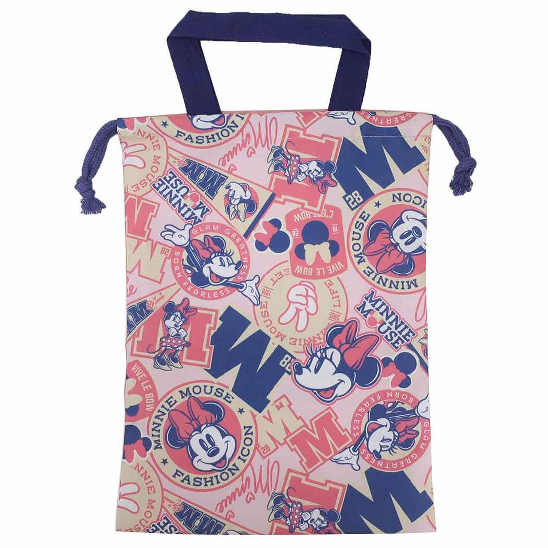 シネマコレクション cinemacollection ミニーマウス 巾着袋 持ち手付き巾着 ピンク 新入学 ディズニー アートウエルド 新学期準備雑貨 キャラクター グッズ ピンク