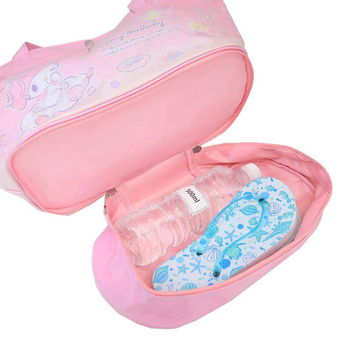 シネマコレクション cinemacollection マイメロディ プールバッグ ポケット付きビニールトート 2層式 サンリオ ケイカンパニー ビーチバッグ 海プール レジャー用品 女の子 キャラクター グッズ ピンク