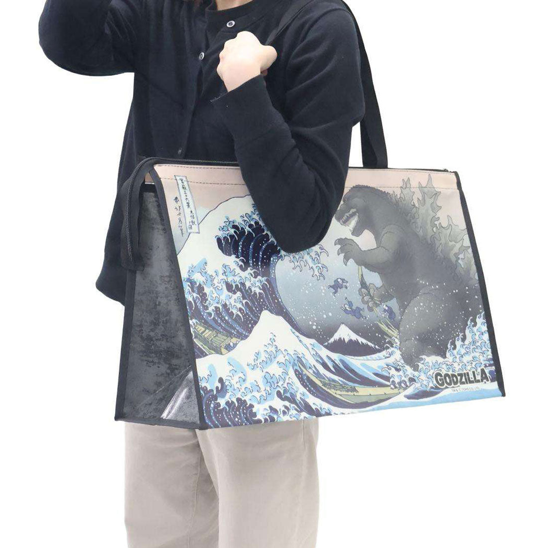 シネマコレクション cinemacollection ゴジラ 買い物かばん ショッピングバッグ 富嶽三十六景 フォーカート エコバッグ キャラクター グッズ マルチカラー