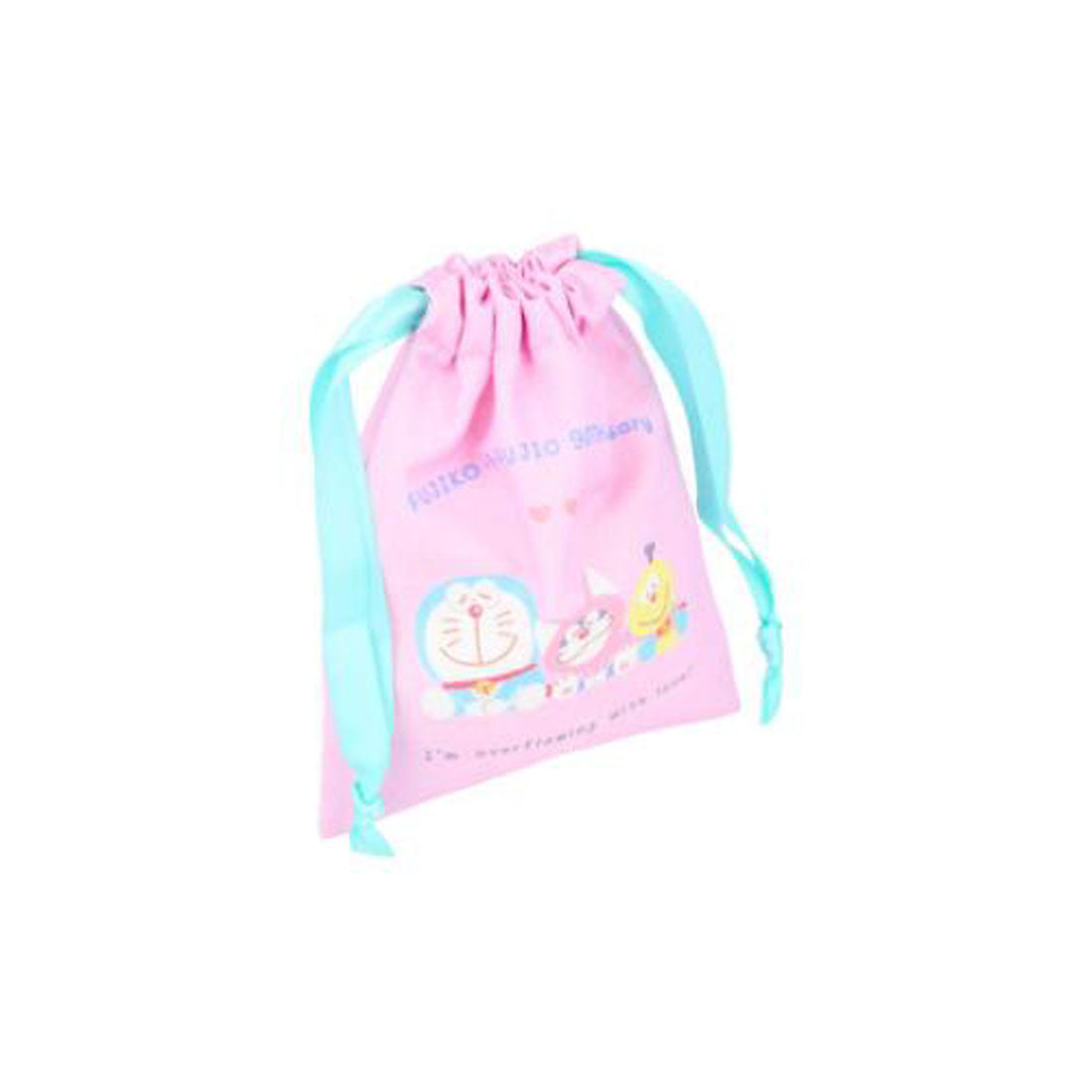 シネマコレクション cinemacollection 藤子F不二雄 巾着袋 ミニ巾着 おそろいポーズ 並び サンスター文具 豆巾着 まめきんちゃくポーチ 小物入れ キャラクター グッズ ピンク