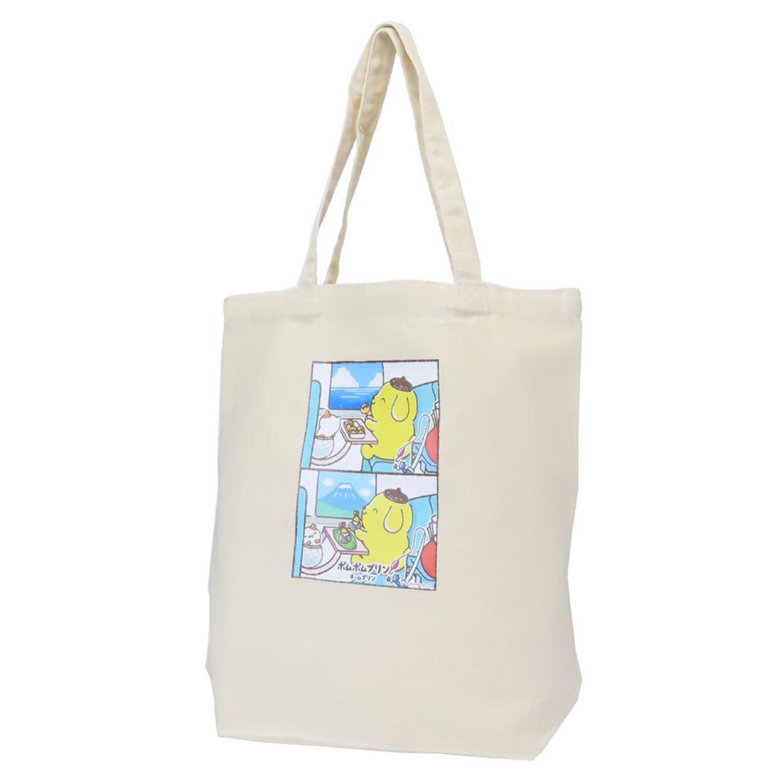 シネマコレクション cinemacollection ポムポムプリン 手提げかばん トートバッグ チームプリン 車窓 サンリオ マリモクラフト サブバッグ キャラクター グッズ ホワイト