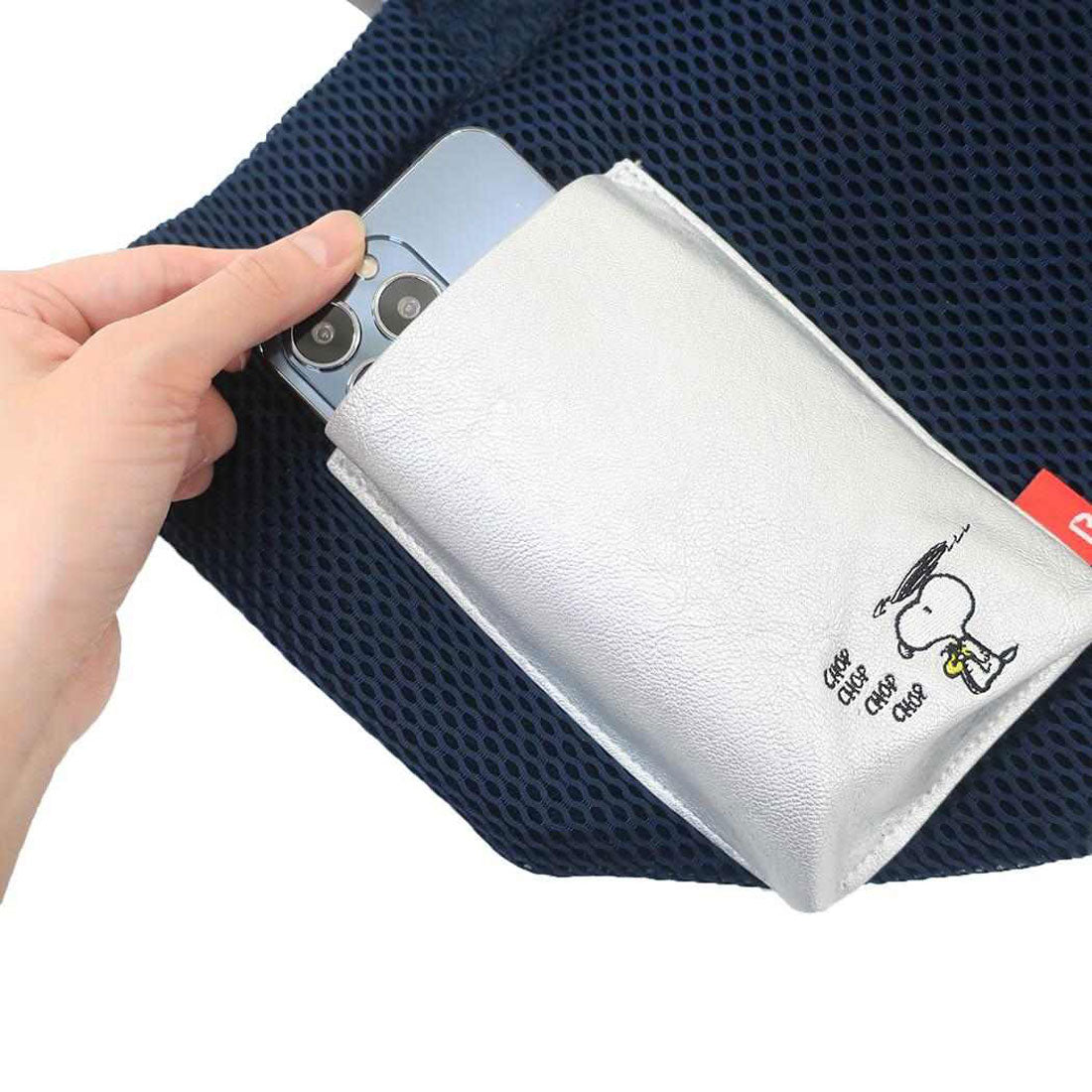 シネマコレクション cinemacollection スヌーピー ハンドバッグ IP デリ wafer ウエッファ Peanuts-0K メッシュ生地ミニバッグ NAVY ピーナッツ ルートート 手提げかばん ミニトート キャラクター グッズ ネイビー