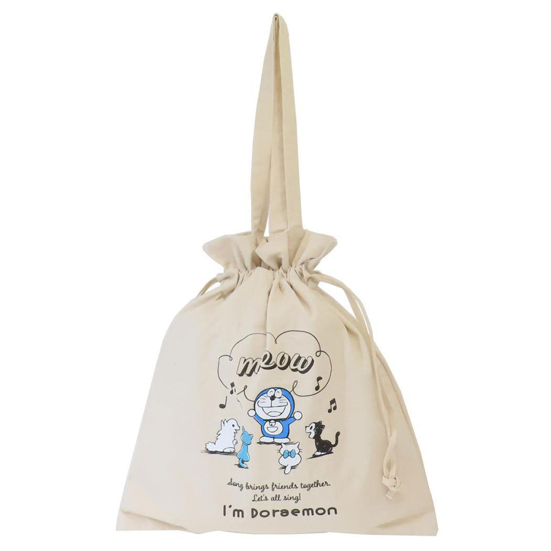シネマコレクション cinemacollection アイムドラえもん 手提げかばん 巾着トートバッグ BEG サンリオ ゾーウィー プレゼント アニメキャラクター グッズ ベージュ