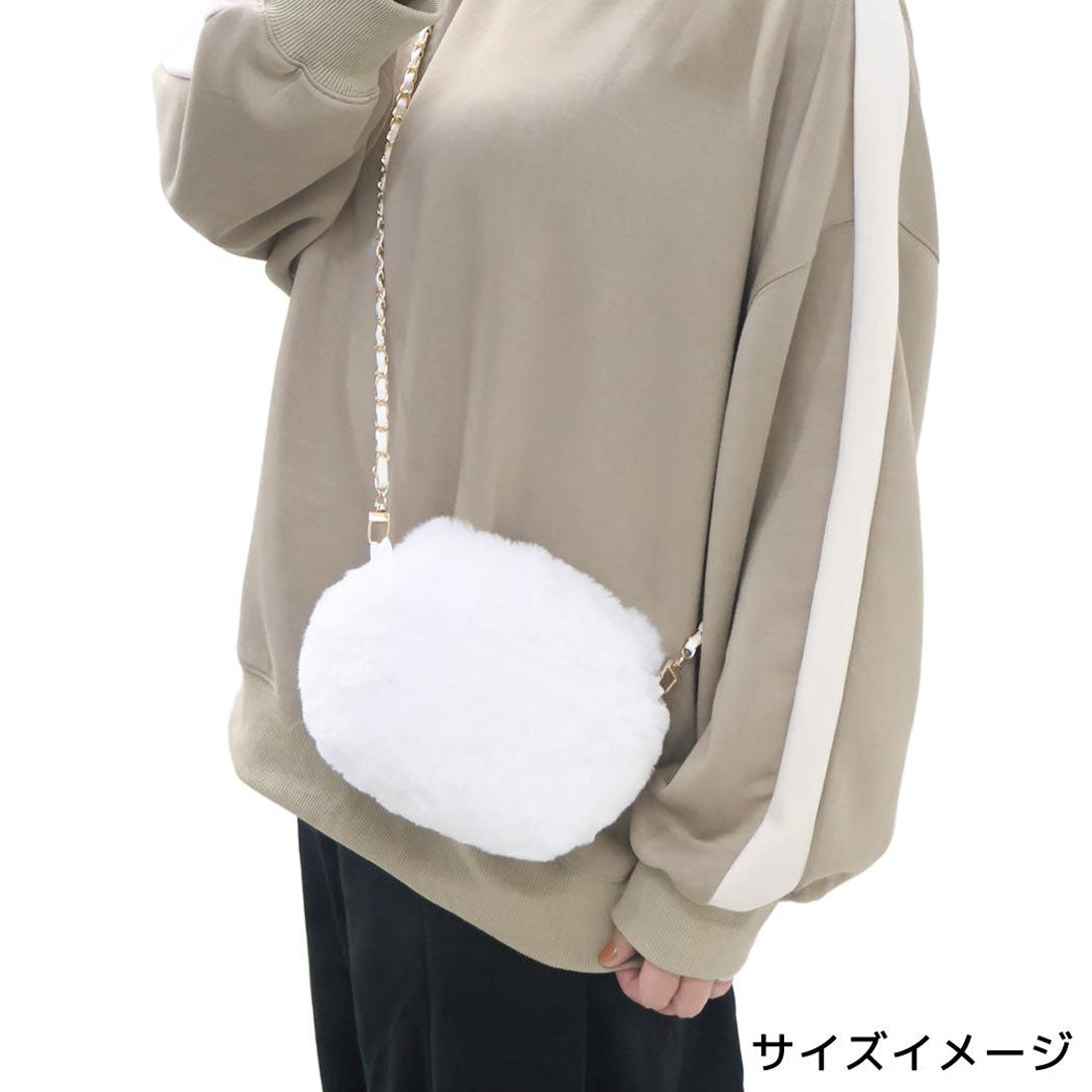 シネマコレクション cinemacollection シナモロール 斜め掛けかばん ファーチェーンショルダーバッグ 116 サンリオ ヤスダ通商 プレゼント 肩掛け ななめがけ キャラクター グッズ ホワイト