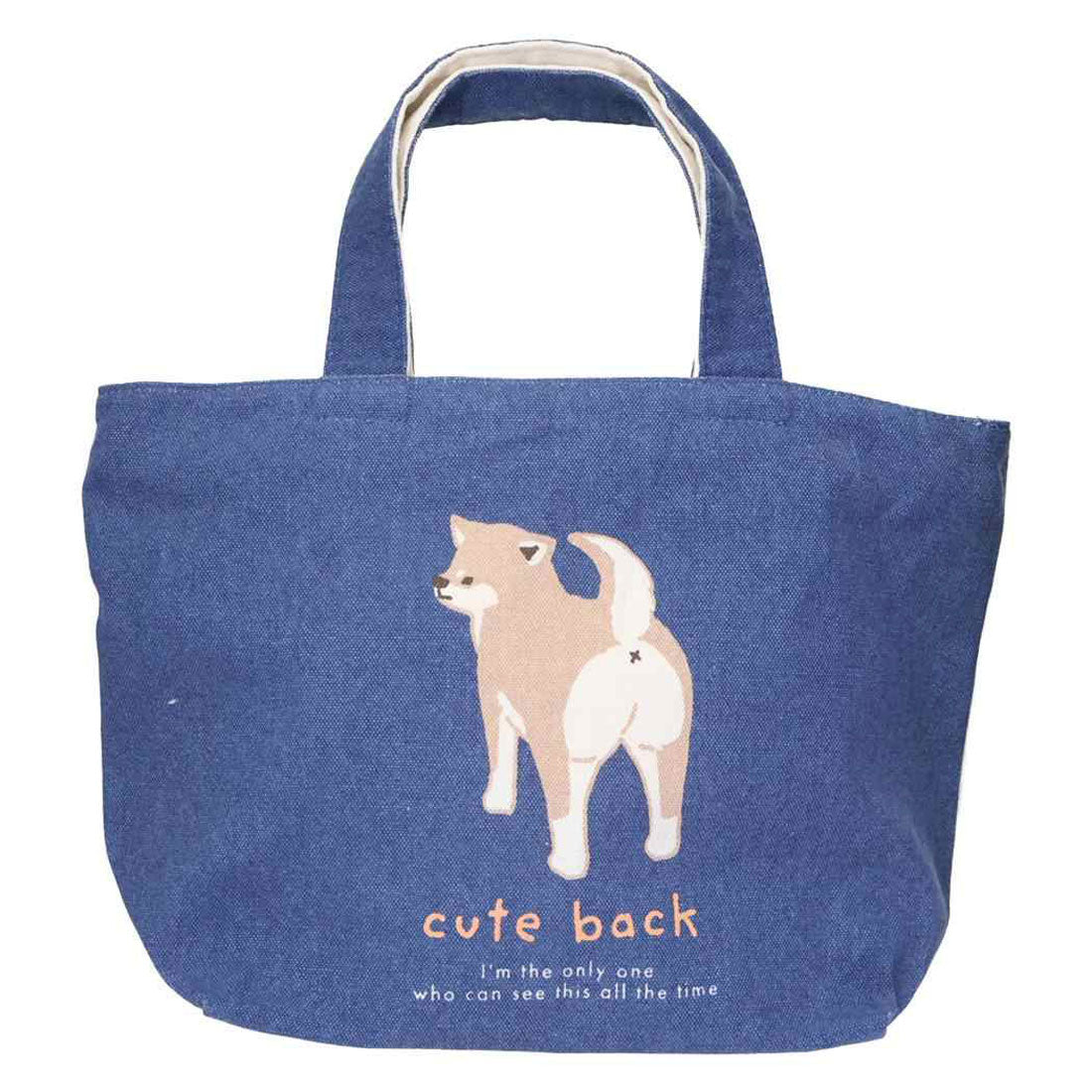 シネマコレクション cinemacollection ランチバッグ ファスナー付きミニトートバッグ モカふりむき NV いぬ ミントイン お弁当かばん かわいい グッズ ブルー