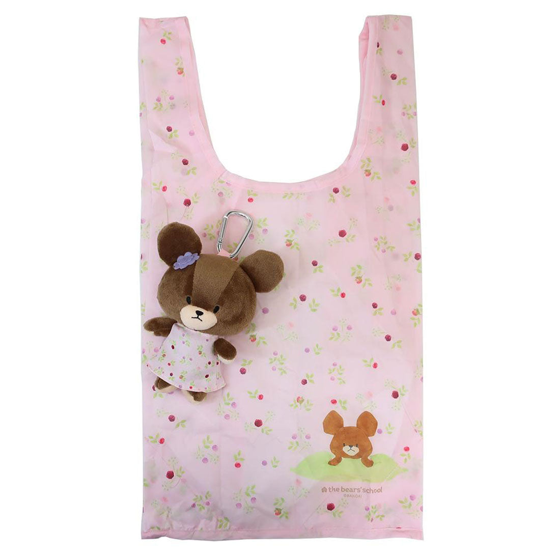 シネマコレクション cinemacollection くまのがっこう エコバッグ ぬいぐるみエコバッグ 小花柄 PK ナカジマ ぬいぐるみショッピングバッグ お買い物かばん 絵本キャラクター グッズ 他