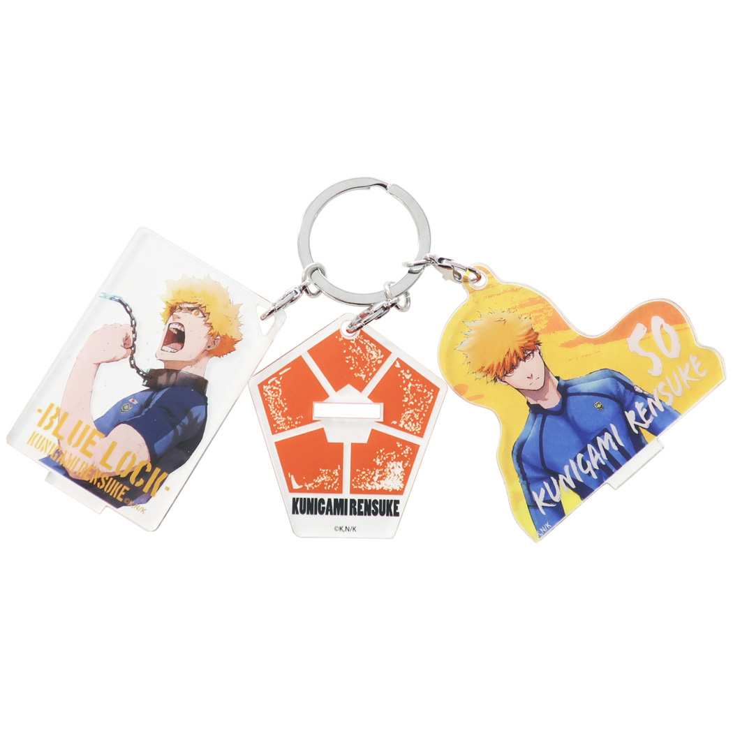 シネマコレクション cinemacollection ブルーロック アニメキャラクター キーリング 3チャームキーホルダー 國神 錬介 少年マガジン プレゼント 男の子 女の子 ギフト (メーカー指定色) メーカー指定色