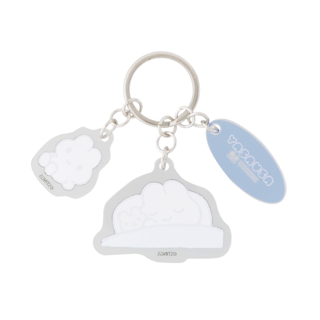 シネマコレクション cinemacollection キーリング やさうさちゃん 3連アクリルキーホルダー おねむ プレゼント 男の子 女の子 ギフト (メーカー指定色) メーカー指定色