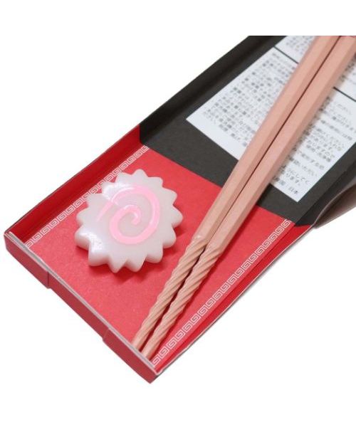 シネマコレクション cinemacollection おはし&箸置き すべらせん箸とラーメンの具の箸置きセット ナルト アルタ ギフト プレゼント おもしろ雑貨 お箸 グッズ (メーカー指定色) メーカー指定色