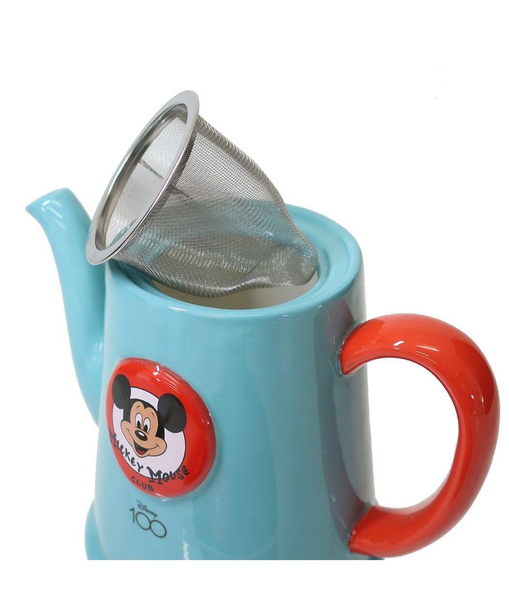 シネマコレクション cinemacollection ミッキーマウス 陶磁器製急須 ティーポット レトロポップ ディズニー サンアート プレゼント ギフト かわいい 茶こし付き キャラクター グッズ