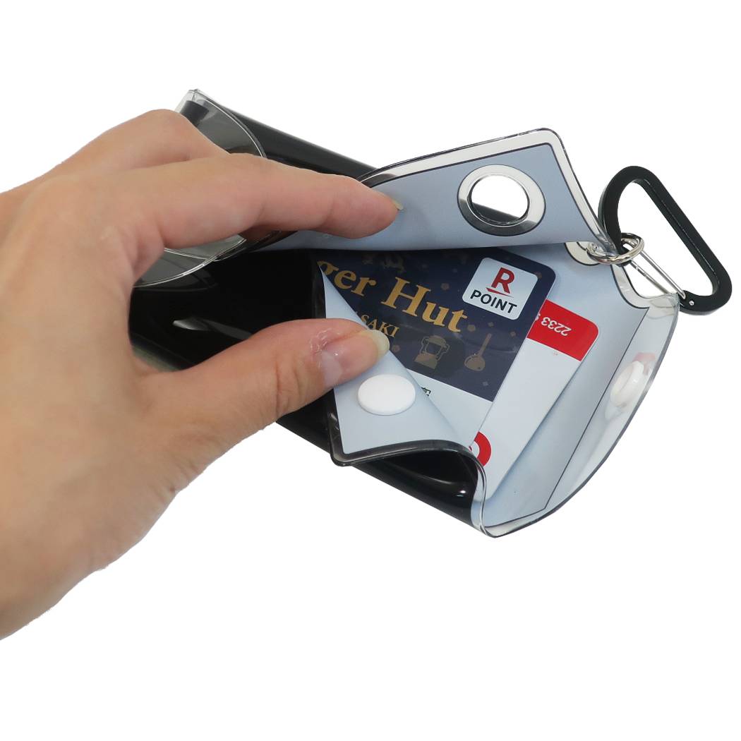 シネマコレクション cinemacollection ツイステ グッズ カラビナ付き クリア マルチケース S ミニポーチ ハーツラビュル寮 ツイステッドワンダーランド キャラクター (メーカー指定色) メーカー指定色