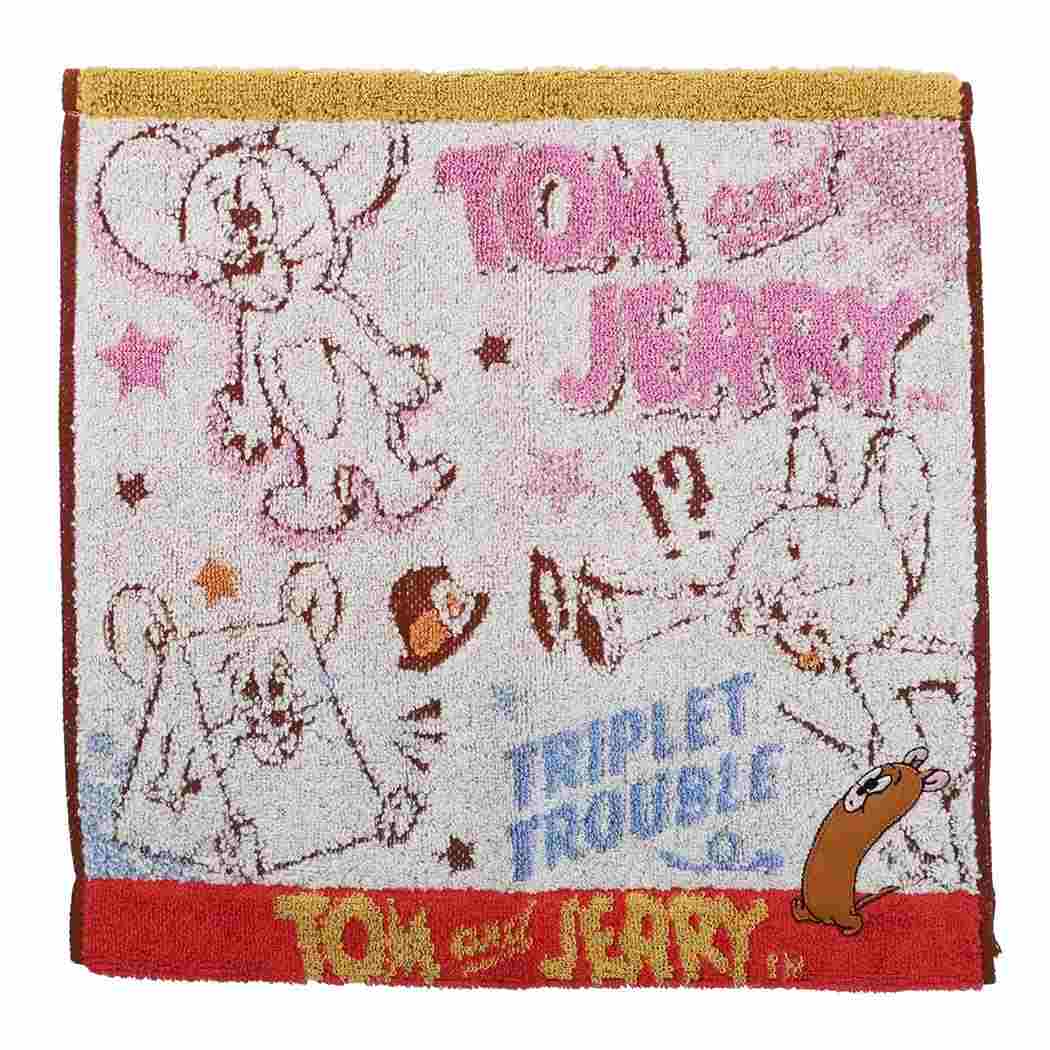 シネマコレクション cinemacollection トムとジェリー ハンドタオル 抗菌防臭 パイル ジャガード キャリータオル トラブルジェリー ワーナーブラザース 丸眞 プレゼント 男 (メーカー指定色) メーカー指定色