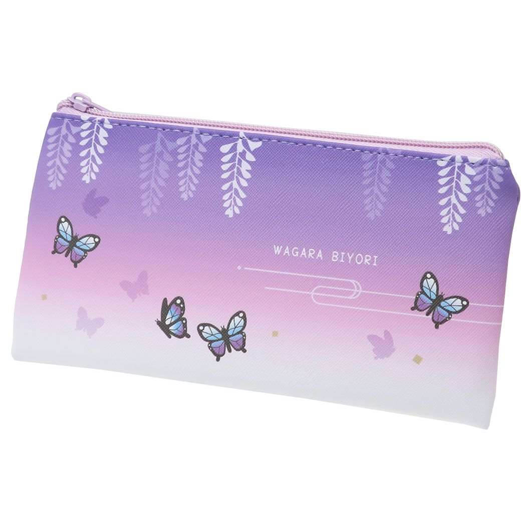 シネマコレクション cinemacollection 和柄びより ペンケース チューズミー ペンポーチ チョウ ムラサキ クーリア プレゼント 男の子 女の子 ギフト (メーカー指定色) メーカー指定色