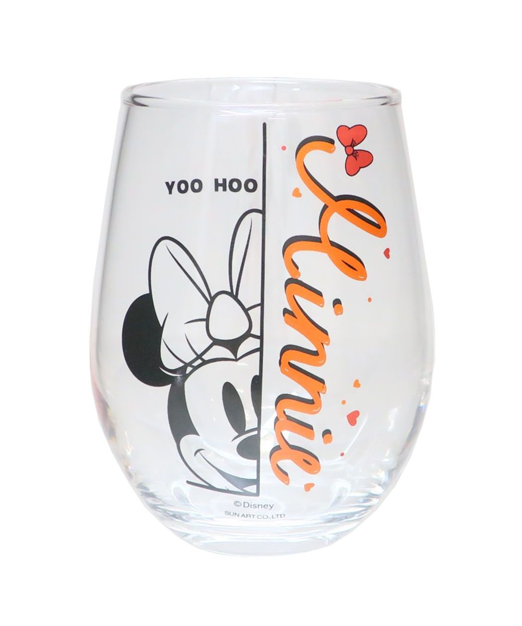 シネマコレクション cinemacollection ミニーマウス ガラスコップ 丸グラス フェイス ディズニー サンアート プレゼント キャラクター グッズ (メーカー指定色) メーカー指定色