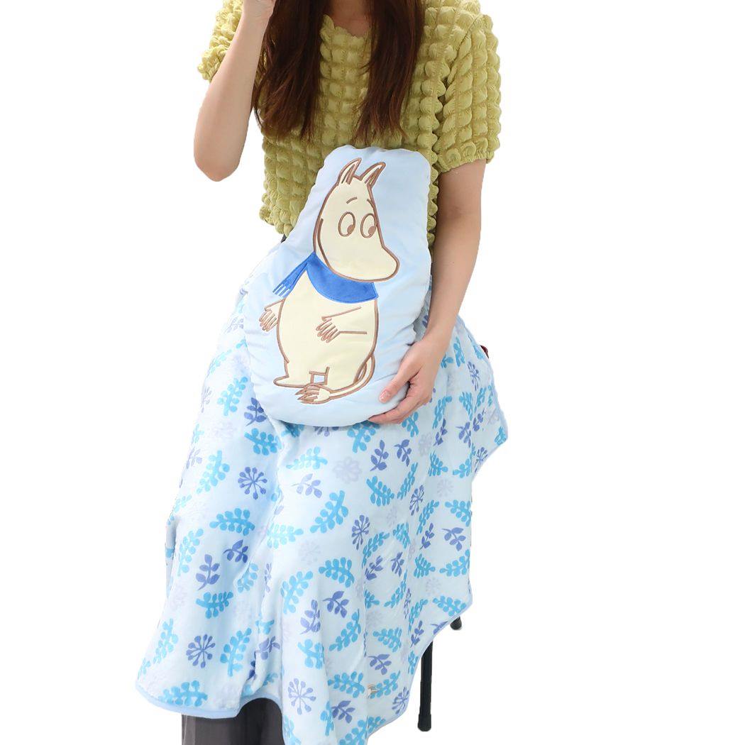 シネマコレクション cinemacollection ムーミン ひざ掛け毛布 ブランケットインクッション リーフ 北欧 スモールプラネット プレゼント キャラクター グッズ (メーカー指定色) メーカー指定色