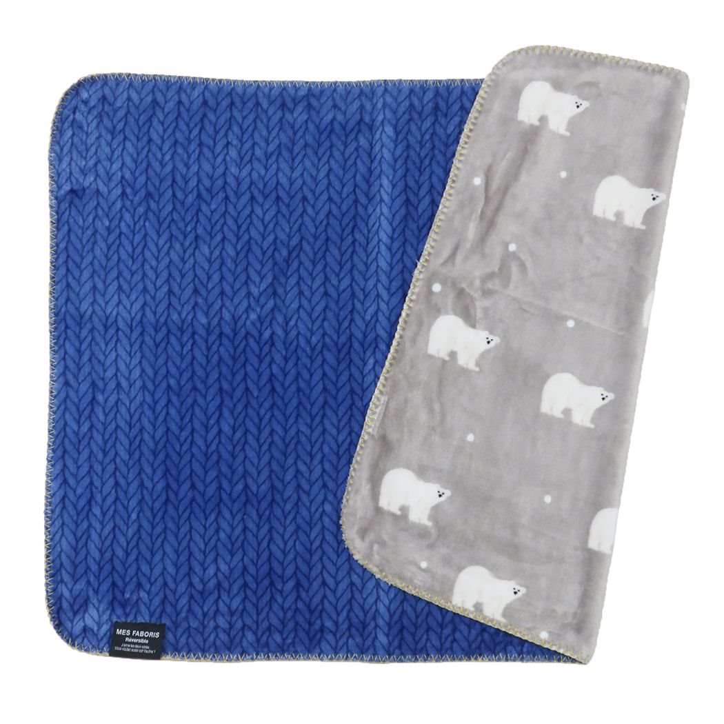 シネマコレクション cinemacollection シロクマスノウ 毛布 リバーシブルブランケット グレイ ウォーマー雑貨 フレンズヒル ひざ掛け 寒さ対策 グッズ (メーカー指定色) メーカー指定色