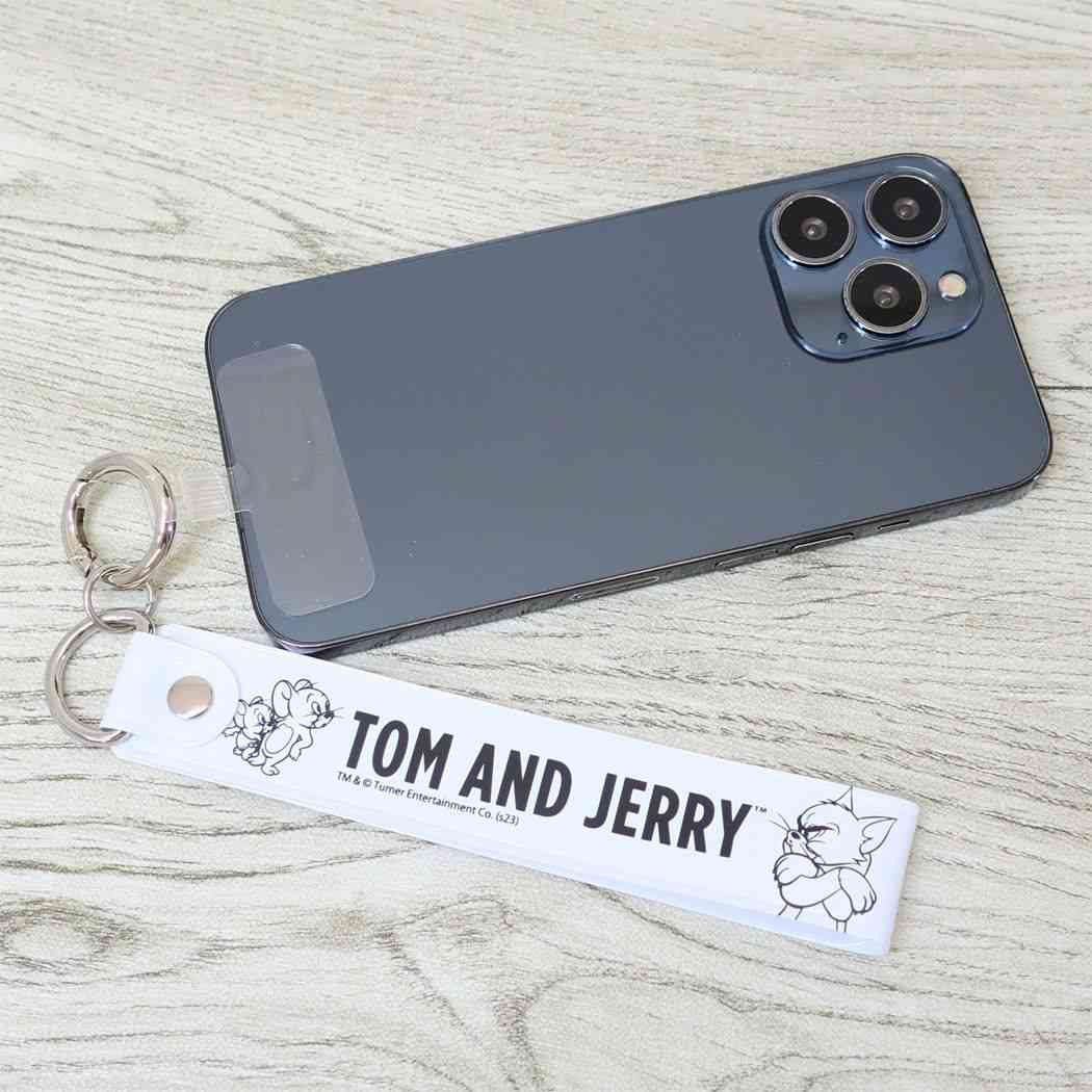 シネマコレクション cinemacollection トム&ジェリー スマホアクセ マルチリングプラス ハンドストラップセット ホワイト ワーナーブラザース グルマンディーズ スマホストラップ キャラクター グッズ (メーカー指定色) メーカー指定色