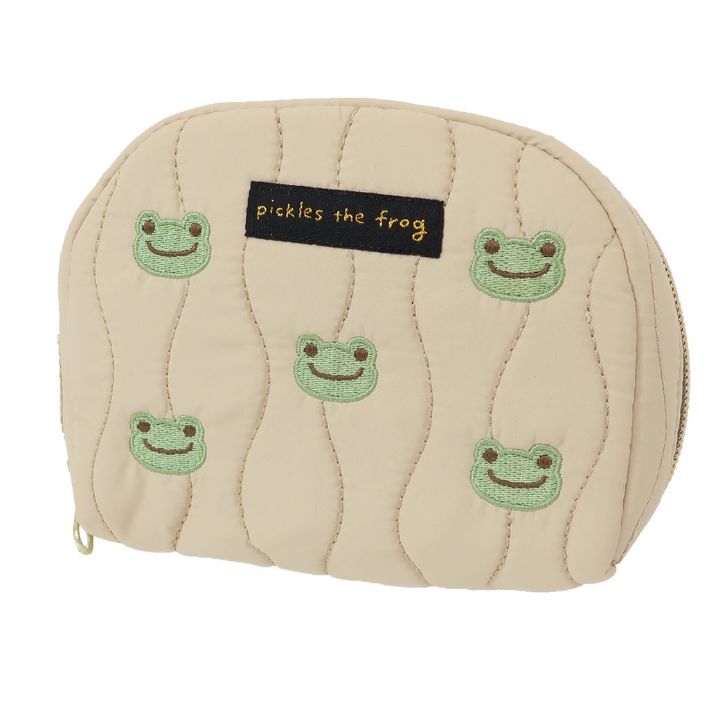 シネマコレクション cinemacollection かえるのピクルス コスメポーチ 刺繍キルティングポーチ ナカジマ 化粧ポーチ 小物入れ キャラクター グッズ (メーカー指定色) メーカー指定色