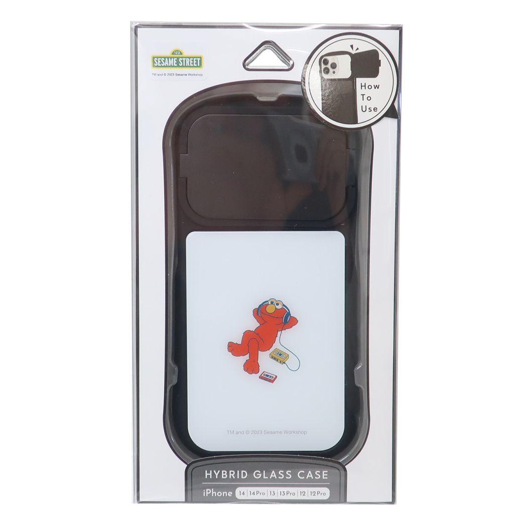 シネマコレクション cinemacollection セサミストリート iPhone14ケース ハイブリッドガラスケース エルモ グルマンディーズ アイフォン アイフォンプロ スマホカバー キャラクター グッズ (メーカー指定色) メーカー指定色