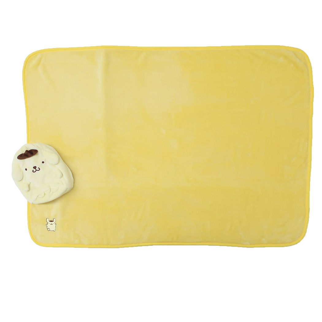 シネマコレクション cinemacollection ポムポムプリン ひざ掛け毛布 巾着付きブランケット ふわふわプリン サンリオ 丸眞 ウォーマー雑貨 防寒用品 収納袋 キャラクター グッズ (メーカー指定色) メーカー指定色