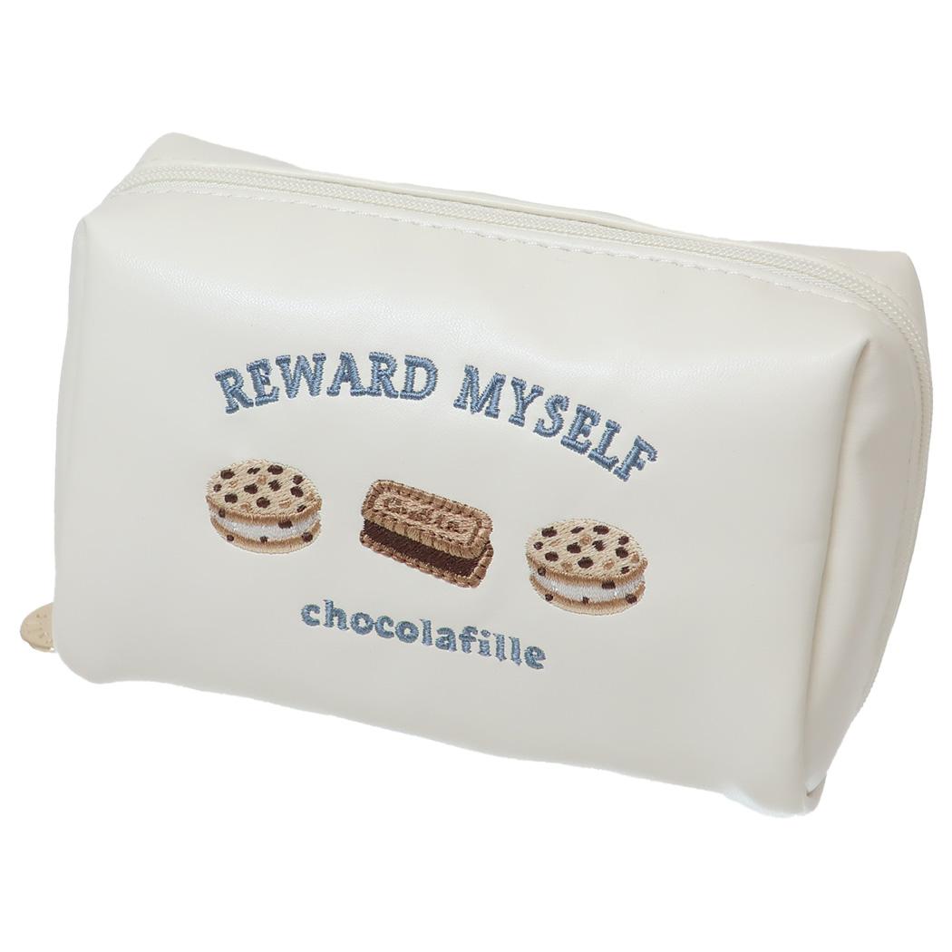 シネマコレクション cinemacollection ショコラフィーユ コスメポーチ スクエアポーチ チョコクッキーサンド クーリア 化粧ポーチ 小物入れ かわいい グッズ (メーカー指定色) メーカー指定色