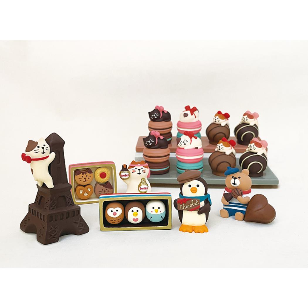 シネマコレクション cinemacollection Bpnjour chocolat マスコット ショコラ食べ比べくま concombre デコレ ミニチュア オブジェ ディスプレイ 置物 グッズ (メーカー指定色) メーカー指定色