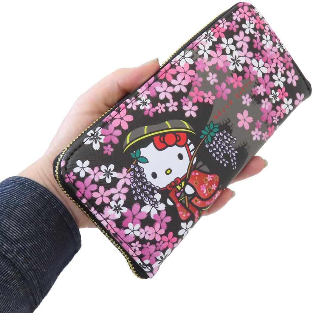 シネマコレクション cinemacollection ハローキティ レディース長財布 ラウンドファスナー 和01 さくらん サンリオ ヤスダ通商 ギフト おしゃれ キャラクター グッズ (メーカー指定色) メーカー指定色