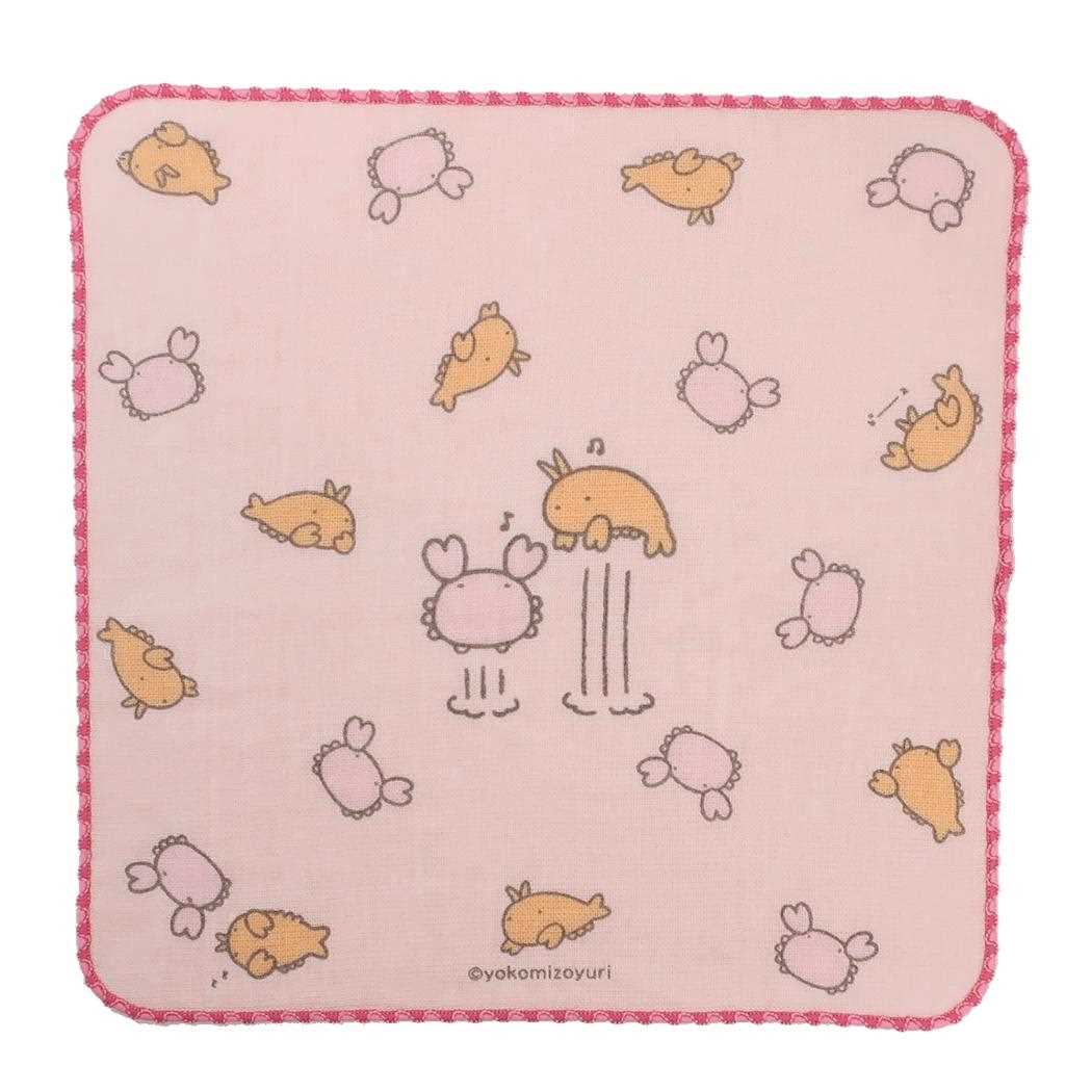 シネマコレクション cinemacollection なんでもいきもの ハンドタオル ガーゼミニタオル カニとエビ エンスカイ お出かけ 園児 かわいい キャラクター グッズ (メーカー指定色) メーカー指定色