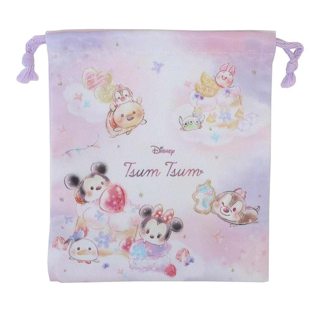 シネマコレクション cinemacollection ディズニーツムツム 巾着袋 マチ付き巾着 新入学 ディズニー カミオジャパン ランチグッズ キャラクター グッズ (メーカー指定色) メーカー指定色
