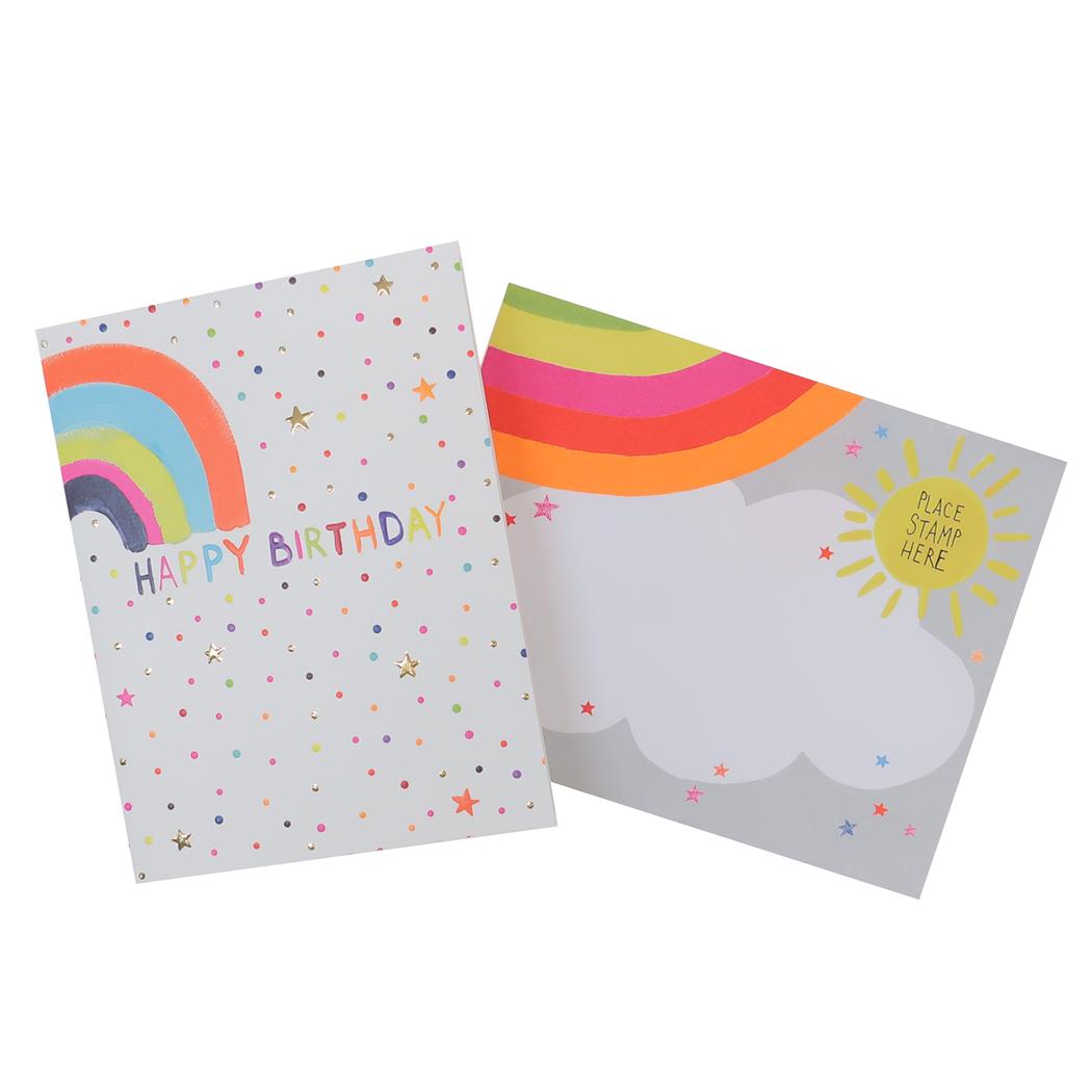 シネマコレクション cinemacollection Paper salad グリーティングカード バースデーカード レインボー APJ 誕生日 メッセージカード 封筒付き グッズ (メーカー指定色) メーカー指定色