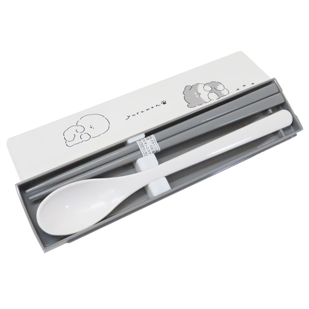 シネマコレクション cinemacollection YURUWAN コンビセット おはし&スプーンのツインセット スライド式 新入学 アップ カミオジャパン 新学期準備 抗菌 グッズ (メーカー指定色) メーカー指定色