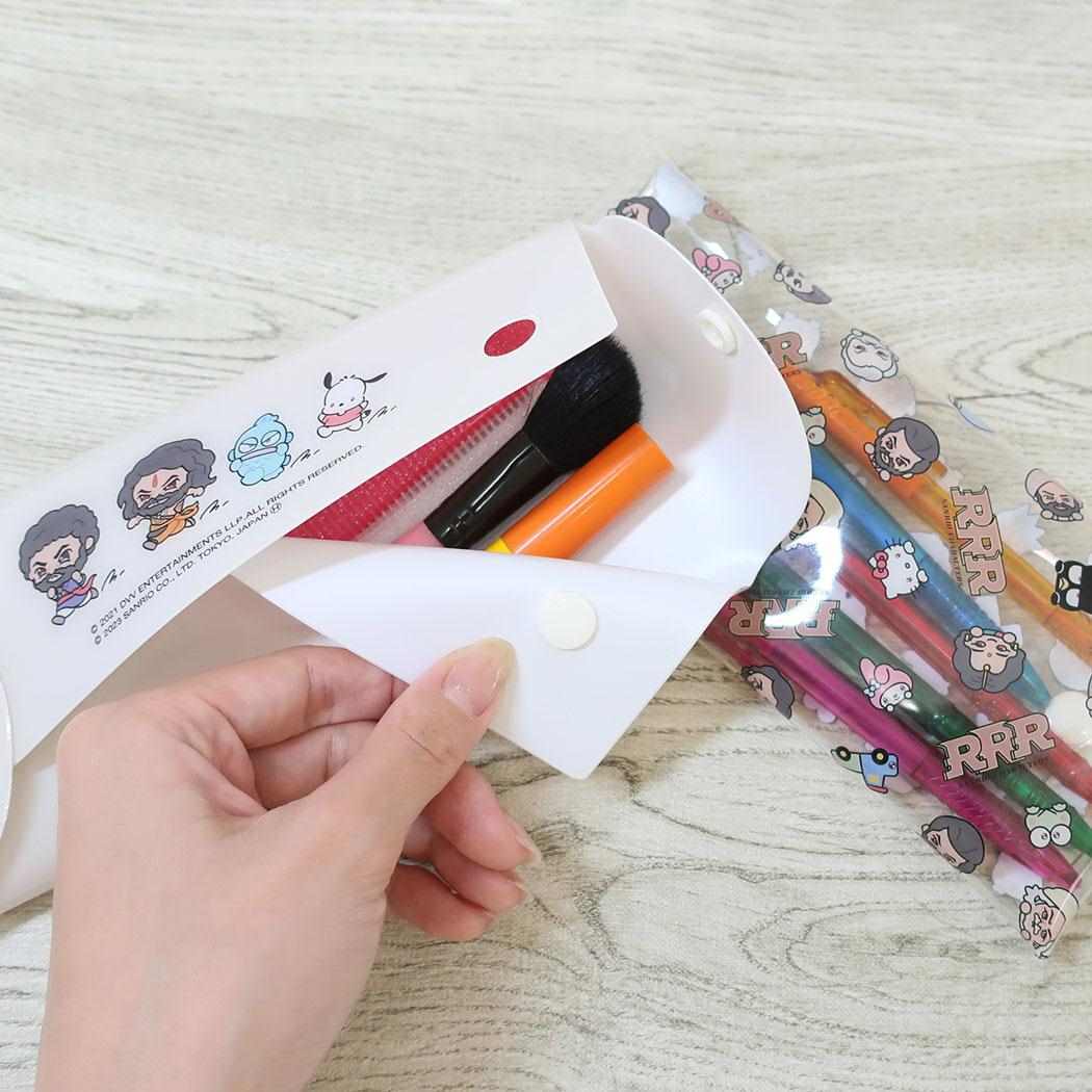 シネマコレクション cinemacollection RRRxサンリオキャラクターズ ペンポーチ クリアマルチケース ナートゥ 新入学 サンリオ マリモクラフト ペンケース 筆箱 小物入れ キャラクター グッズ (メーカー指定色) メーカー指定色