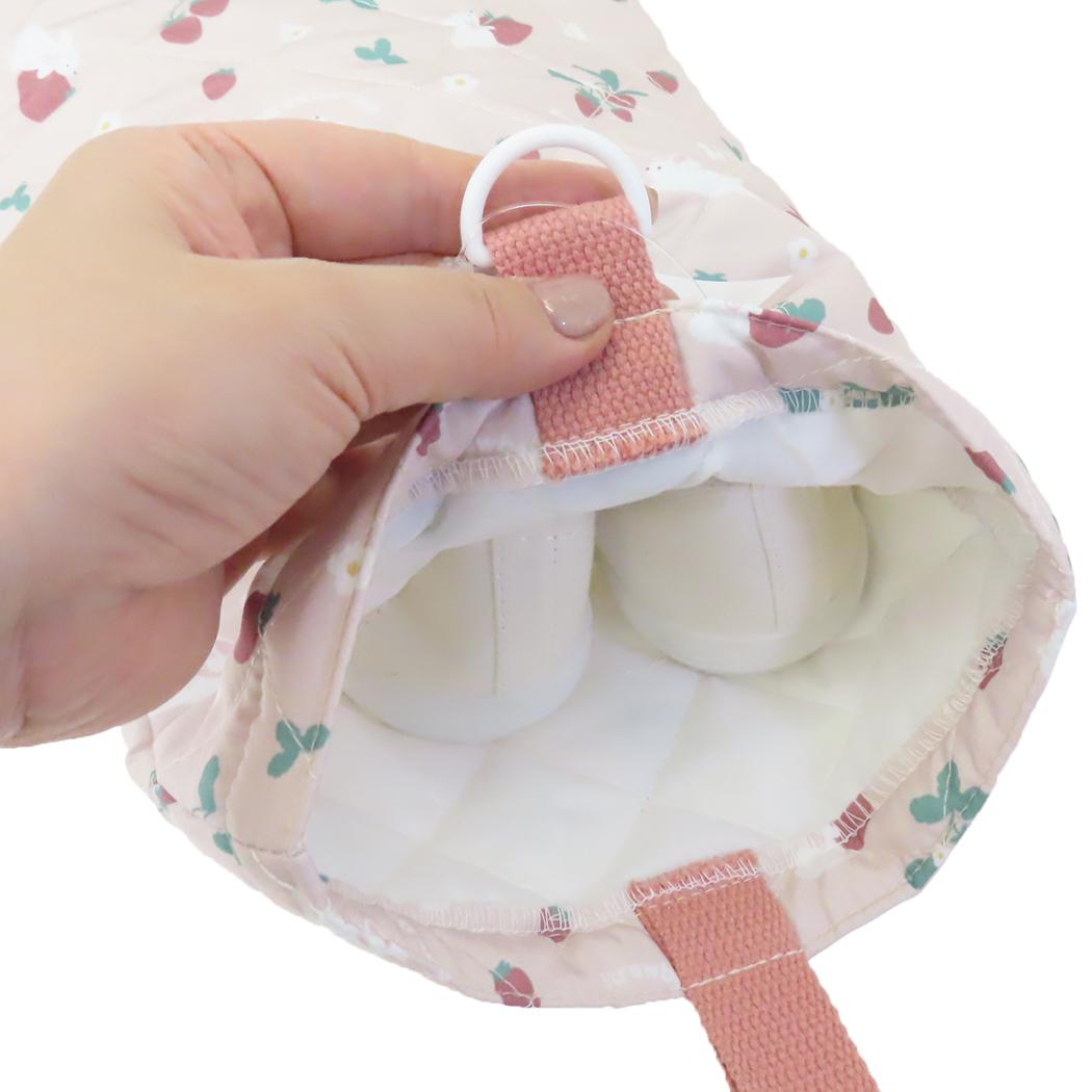 シネマコレクション cinemacollection シューズバッグ キルトシューズケース うさぎいちご 高波クリエイト 靴用バッグ 上履き入れ 子供 学校 グッズ (メーカー指定色) メーカー指定色