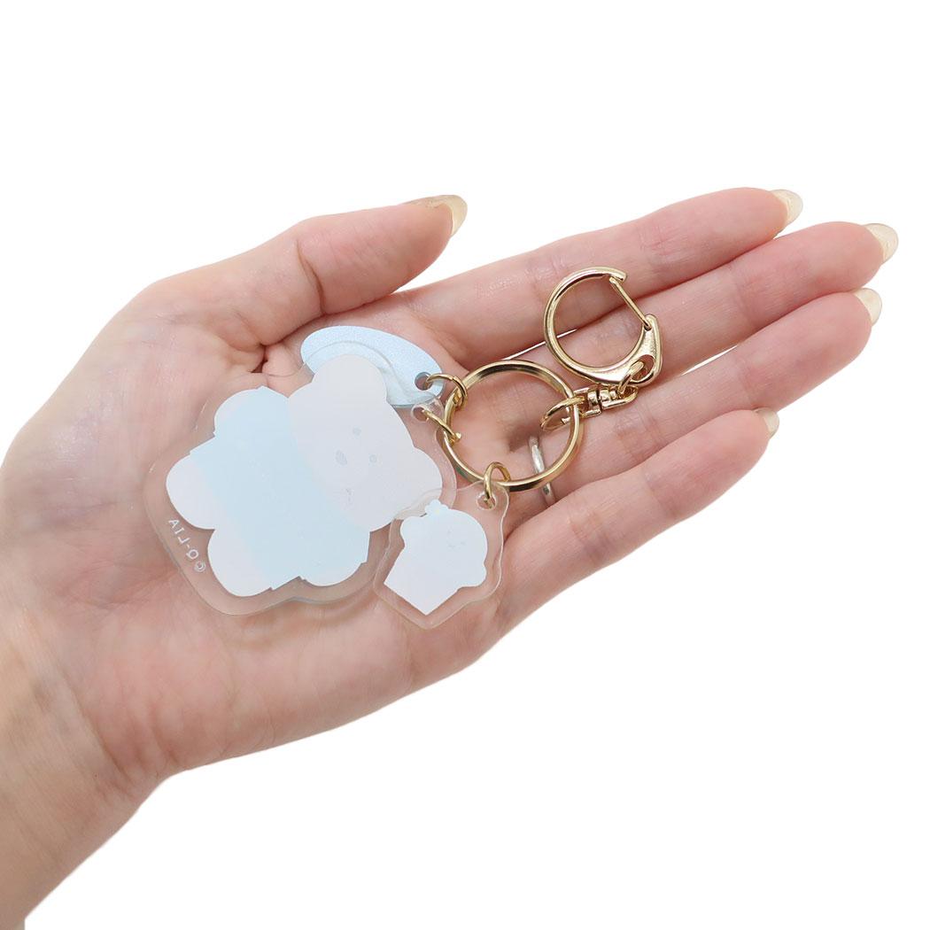 シネマコレクション cinemacollection ほっこりモコモカ キーリング アクリルキーホルダー メンカラシリーズ ミルクティー イエロー クーリア プレゼント 推し活 グッズ (メーカー指定色) メーカー指定色