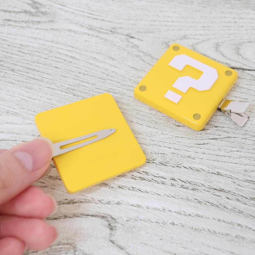 シネマコレクション cinemacollection スーパーマリオ ヘアアクセ ヘアクリップ 2個セット ハテナブロック サンアート 前髪クリップ キャラクター グッズ (メーカー指定色) メーカー指定色