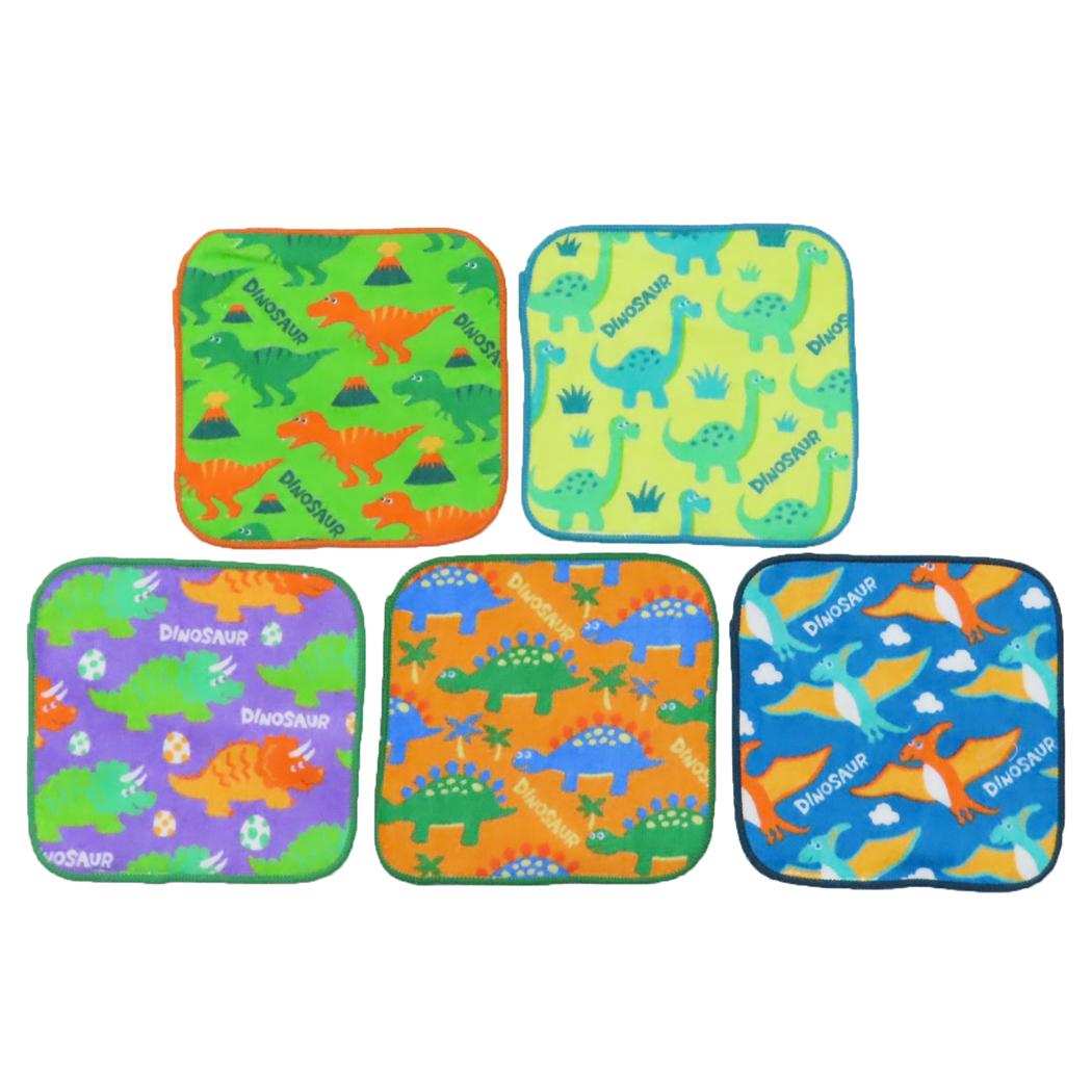 シネマコレクション cinemacollection ピッコリーノ ハンドタオル ミニタオル5枚組 わんぱくダイナソー 新入学 丸眞 ギフト かわいい ハンカチ グッズ