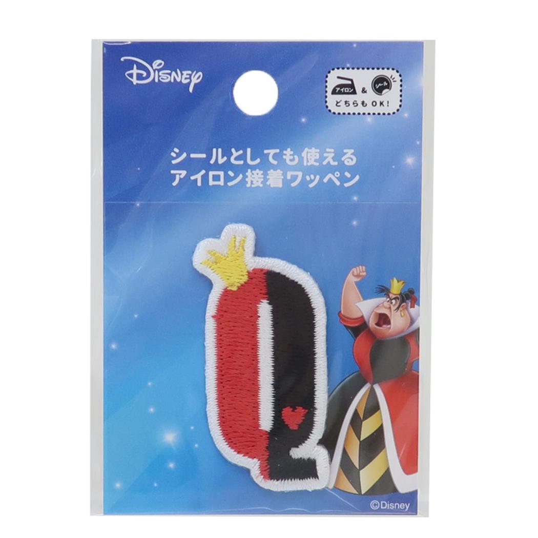 シネマコレクション cinemacollection ふしぎの国のアリス ワッペン アルファベットワッペン Q クイーン オブ ハートハートの女王 ディズニー 社コッカ 手芸用品 キャラクター グッズ (メーカー指定色) メーカー指定色