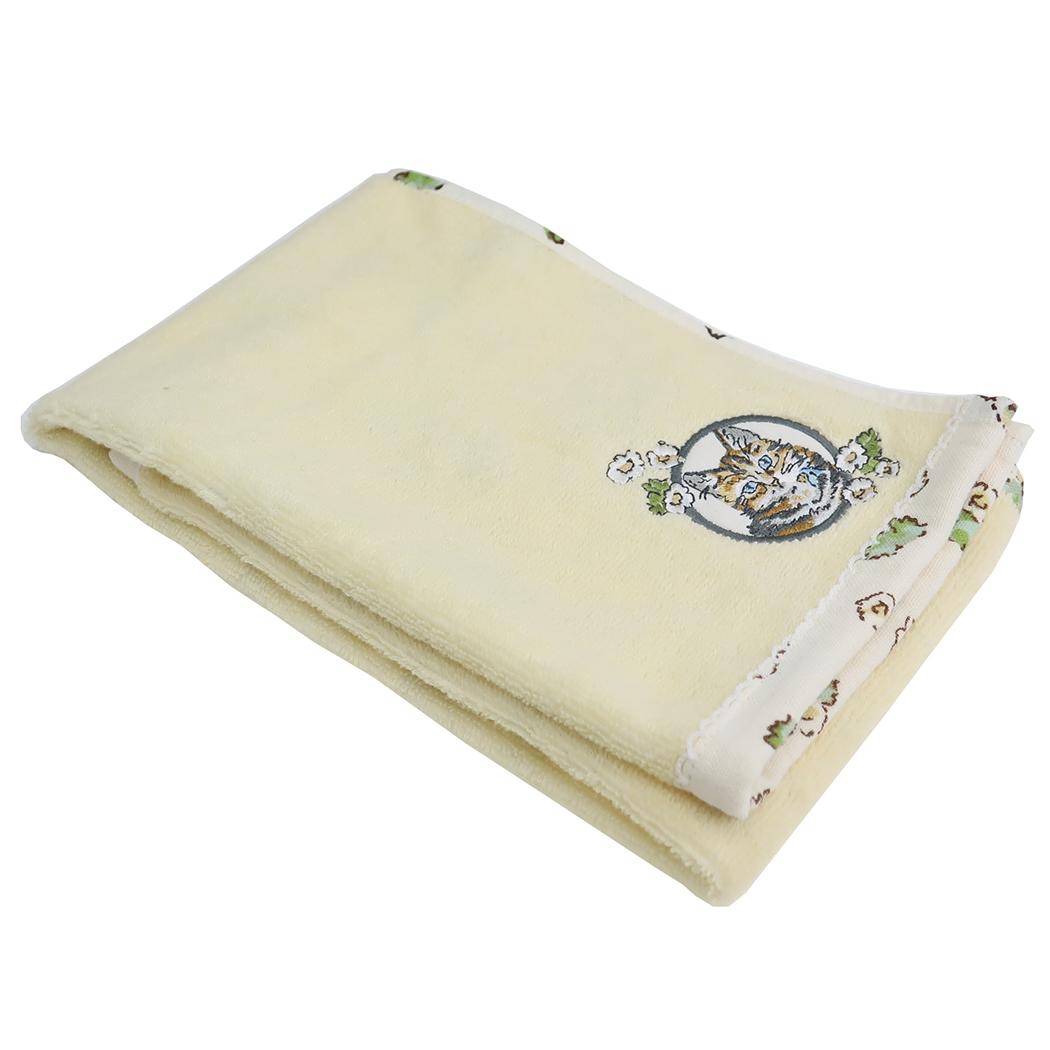 シネマコレクション cinemacollection ピーターラビット フェイスタオル 片面ガーゼロングタオル オーガニックコットン シンプルフラワーイエロー 丸眞 ギフト 雑貨 絵本キャラクター グッズ (メーカー指定色) メーカー指定色