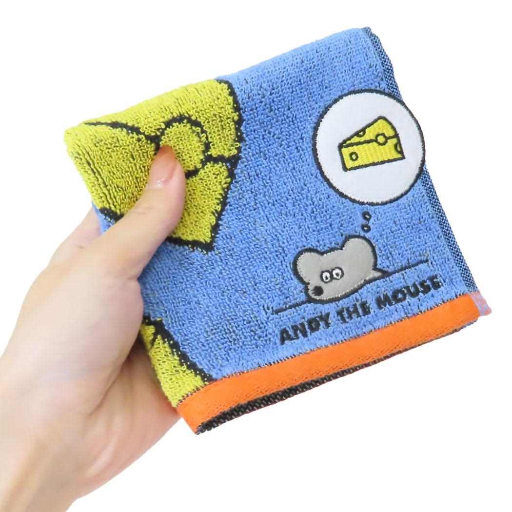 Cinema Collection cinemacollection Mouse ANDY Mini Towel Jacquard Handkerchief Choose the Cheese Andy Marushin Sweat Towel Character Goods