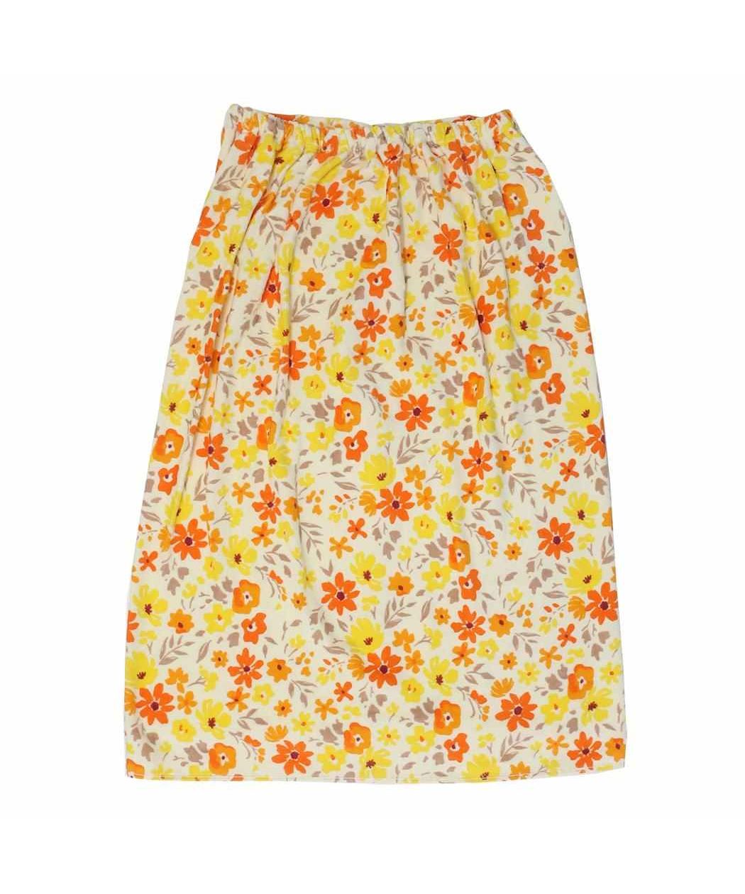 シネマコレクション cinemacollection ラップタオル マキL 80cm丈巻き巻きタオル アクアフラワー 林タオル 海プール 着替えタオル 女の子 グッズ (オレンジ) オレンジ