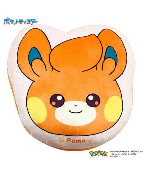 シネマコレクション cinemacollection ポケットモンスター クッション もちもちフェイスクッション パモ ポケモン モリシタ インテリア 先行販売商品 キャラクター グッズ (メーカー指定色) メーカー指定色